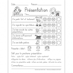 Fichier PDF téléchargeable En noir et blanc Versions pour le préscolaire et pour le 1er cycle incluses 2 pages  Voici deux fiches pour évaluer les présentations: une fiche avec pictogrammes et une autre sans. L