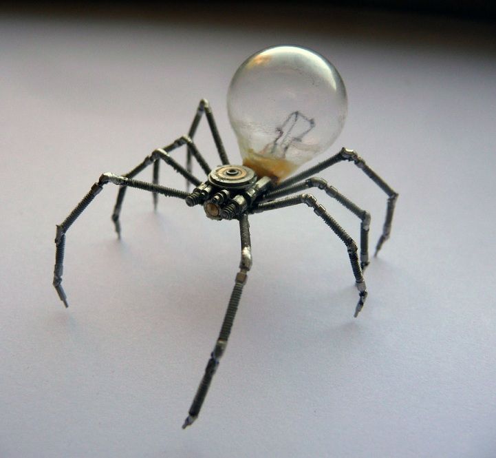 Recycled Gears Transformed Into Mechanical Creatures