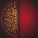 Red chinese wind pattern invitation background material