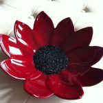 Red Flower Bowl - from Delphi Artist Gallery by Cathy Schilman