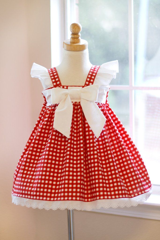 Red Gingham Dress - Kinder Kouture Boutique Clothing - 1