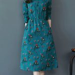 Round Neck Patch Pocket Floral Printed Shift Dress #dresses #shiftdress #floraldress #afflink #fashion