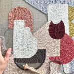 Join our friend artist/designer Rose Pearlman as she teaches a modern take on the traditional art of rug hooking. The class fee includes all of the tools and supplies needed to create a design and are yours to keep: 12-inch square wooden frame, monks cloth, naturally hand-dyed yarn plus an Oxford Punch needle ($150 ret