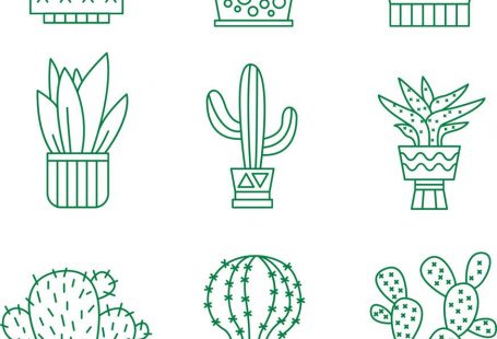 Set of vector cactus icons on white background. Download a Free Preview or High Quality Adobe Illustrator Ai, EPS, PDF and High Resolution JPEG versions.