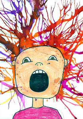 Squarehead Teachers: Fun Halloween Art/Craft Projects for Kids (Blow art kids version of artist Edvard Munch's 