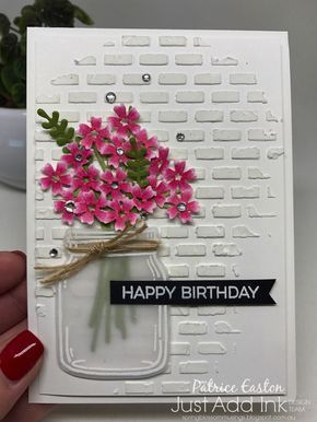Stampin' Up! Beautiful Bouquet | Jar of Love | Just Add Ink | Spring Blossom Musings #stampinup #birthday #beautifulbouquet #jaroflove 