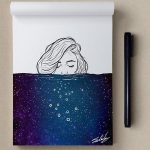 deep thoughts - Stars Themed Illustrations by Muhammed Salah