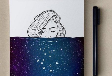 deep thoughts - Stars Themed Illustrations by Muhammed Salah