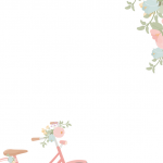 Kindle Watercolor Floral and Pink Bicycle Wallpaper by The Birch Cottage
