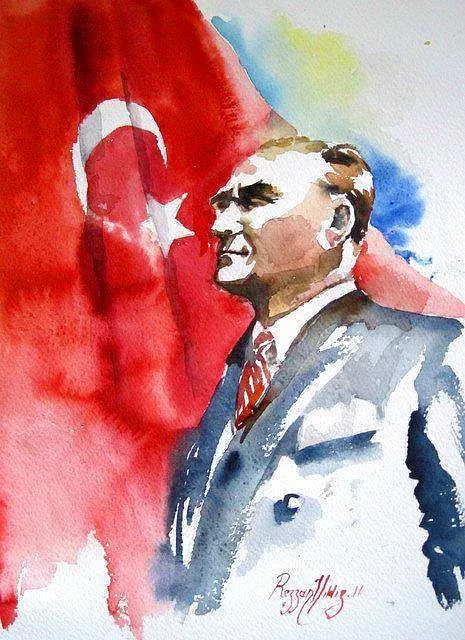 Sulu Boya İle Çizilmiş 15 Muhteşem Atatürk Portresi