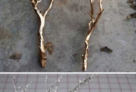 #10. Spray paint or sparkle branches is a cheap way to set the scene at a winter wedding. The Best 31 DIYs and Hacks To Save Money On Your Wedding