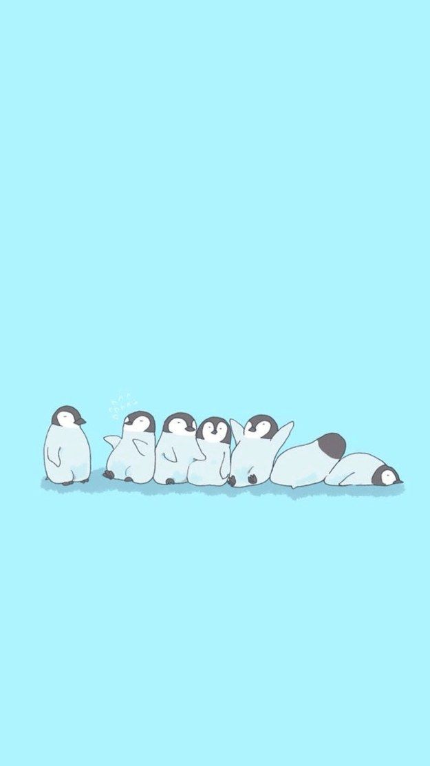 These penguins that are basically a chronological depiction of your week: | 28 Free Phone Backgrounds That'll Totally Brighten Your Day