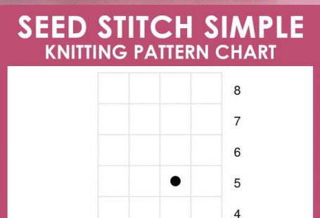 Knitting Chart of the Simple Seed Stitch is a vintage pattern with a Stockinette background punctuated with alternating rows of raised purl stitches. #StudioKnit #knitstitchpattern #knittingpattern