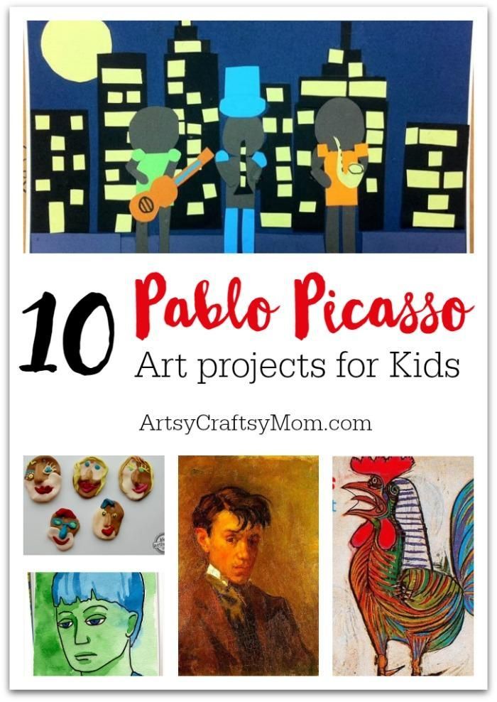 10 Pablo Picasso Projects for Kids - Pablo Picasso Lesson Plans, Activities, Coloring Pages, and More. Artist Study & Art Appreciation