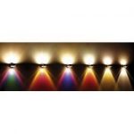 Top Light Puk Floor Mini Twin Stehleuchte chrommatt 2x Linse klar / 2x Glas matt Standard-Fassung To