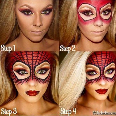 Tutorial for spider girls. 10 beautiful Halloween makeup looks! Cheetahs ..., #beautiful #girls #halloween #looks #makeup 