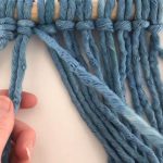 Macrame vertical clove hitch knots. The knots stack onto each other like a pack of lifesavers. So beautiful!