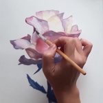Do you love painting process videos? Click to see the detailed process in the blog, where you can find more watercolor paintings, and beautiful wall art prints! All created by the visual artist Laura Manteca martin from Ink Imaginarium. #paintingprocess #watercolorflorals