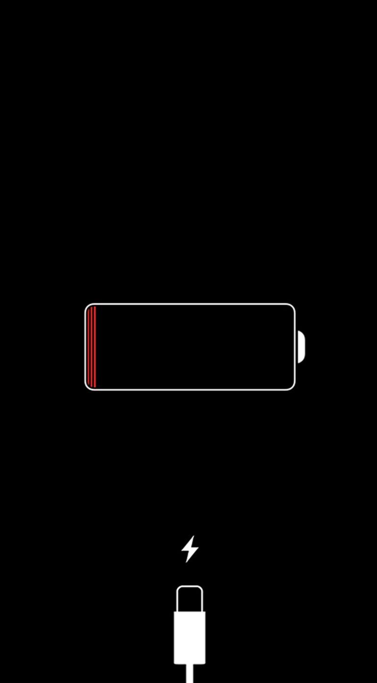 iPhone red battery icon