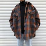 Klozey.com: Klozey.com: Winter Woolen Coat Men Warm Overcoat Fashion Retro Hit Color Tartan Woolen Jacket Men Streetwear Loose… Trending