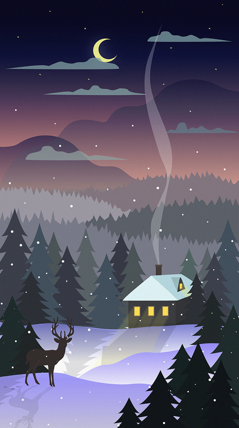 Winter forest illustration ru.pinterest.com/...