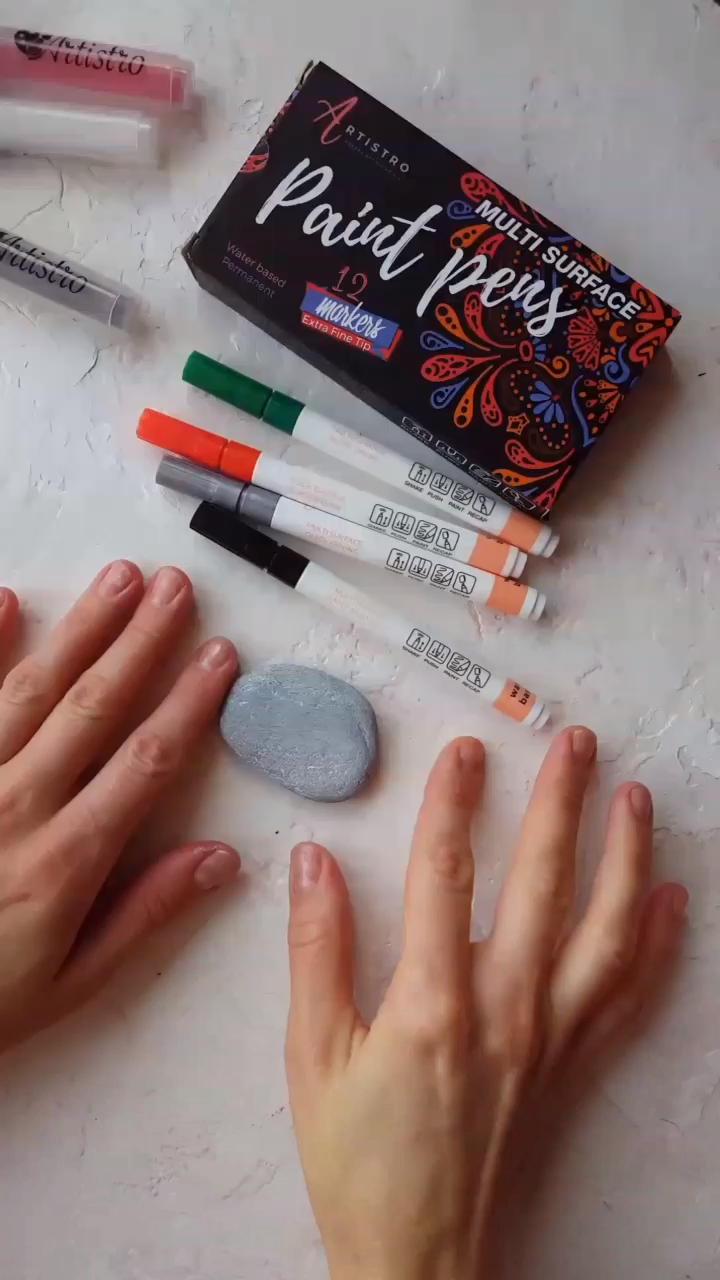 Halloween craft ideas, Halloween rock painting ideas, painted rock witch for Halloween, Acrylic markers, Artistro paint pens, DIY Halloween painted rocks, How to paint withc on a rock video tutorial