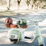wedding vintage getaway vespa