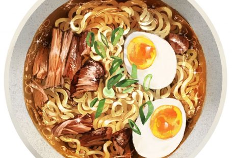 Yummy Ramen by Krystle Huval.  #digitalart #CG #art #illustration #artwork