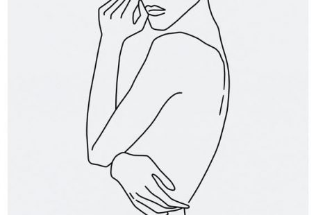 sketch 67 LINE ART PRINT minimalist line art woman body lines