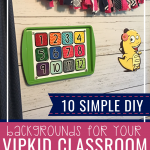 Creating an interesting background for your virtual classroom is extremely important, but it can also be expensive.  Discover 10 cheap and easy VIPKID background ideas for your classroom.  From fun, portable backgrounds for traveling teachers to permanent backdrops using metal pans, this list has them all!  My favorite is definitely a combination of 4, 5, & 7.  #VIPKID