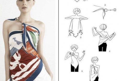 15 Tying Ways to Turn Scarf into Fashion Top