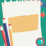 Cartoon hand-painted school season stationery promotional posters vector background