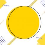 Creative minimalist yellow round memphis background