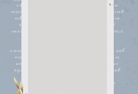 Christmas decorated blank instant photo frame mobile phone wallpaper vector