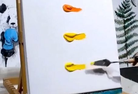 I inspired from this acrylic painting idea. Easy for acrylic painting beginners!