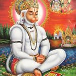 Hanuman is an ardent devotee of Lord Rama, and one of the central characters in the various versions of the epic Ramayana. He is a Bhakti and Protector of Devotees.