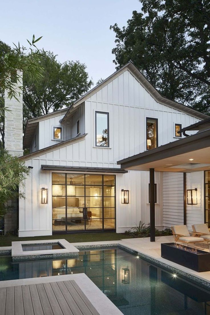 White Siding Home Exterior #home #style