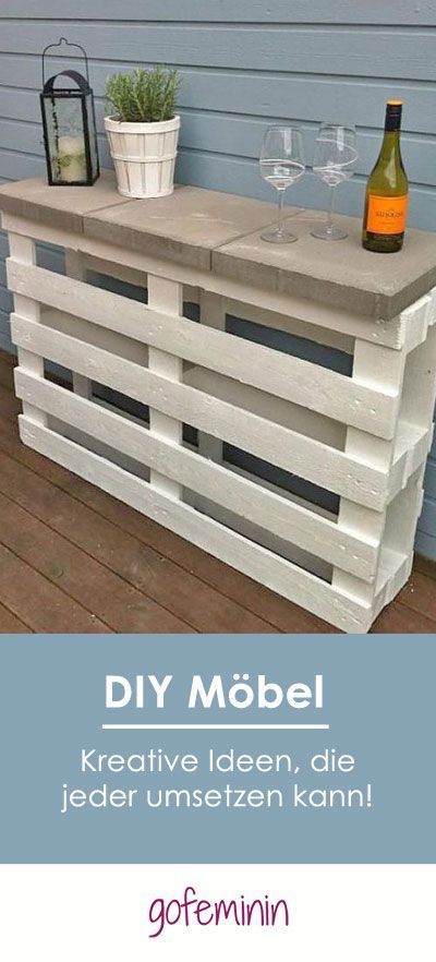 Dieses Sideboard für den Balkon oder Garten ist super schnell und günstig gemacht!