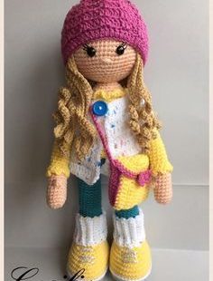 Free pattern. Pretty doll crochet. Amigurumi