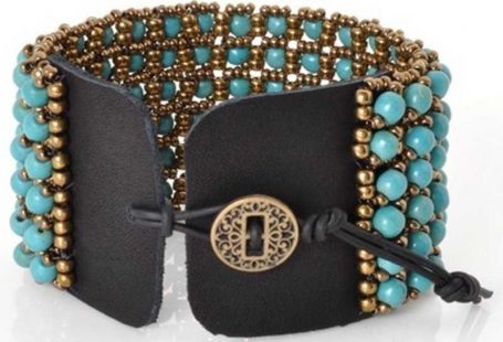 Bead Kits-Leather And Lace-Turquoise-Kit Only-Pattern Sold Separately