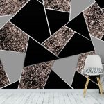 Rose Gold Geometric Glitter 1 Wallpaper from Happywall.com