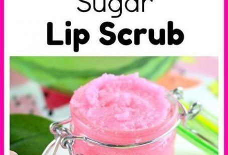Watermelon Sugar Lip Scrub- For an easy way to keep your lips looking and feeling great this summer, make this easy DIY watermelon sugar lip scrub! It
