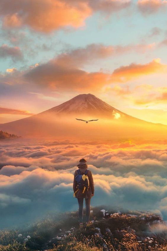 above the cloud