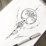 ✍ ✍ -  ✍ ✍  - #compasstattoo #flowertattoo #moontattoo #naturetattoo #tinytattoo