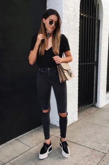 cute summer street style outfits! #platformsneakers #summerstyle #streetstyle