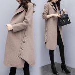 2019 New Autumn Winter Coat Women Wool Blend Cardigan Jacket Coat Oversize Fashion Long Coat Outwear Wool Female Coat Clothing - Sky blue XXL