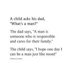 A child asks his dad,