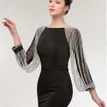 Acheter Charming Simiantan Bateau Neckline Long Sleeves Sheath /Column Evening Dress With Beadings pas cher chez Magbridal.com