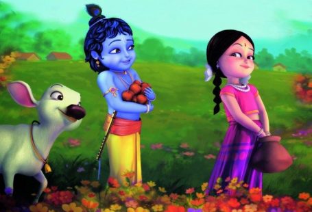 little_radha_Bal krishna Cute Animated Movies Beautiful HD WallPaper Images Photos