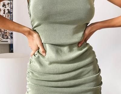 Beauty Game Drawstring Mini Dress // Sage – Verge Girl